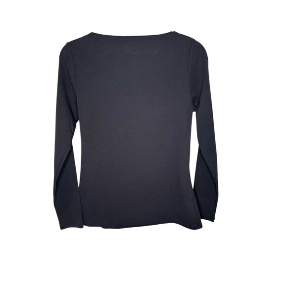 Boden Essential Black Stretch Knit Scoop Neck Long Sleeve Tee - Picture 4 of 5